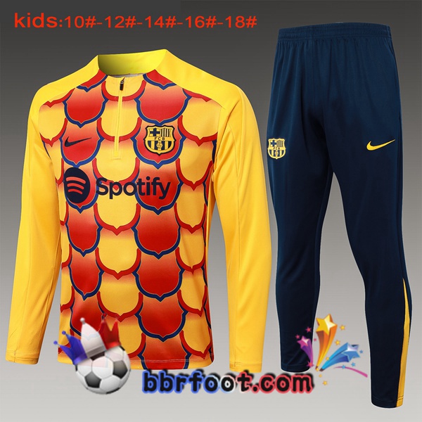 Survetement Foot FC Barcelone Enfant Jaune 2024/2025