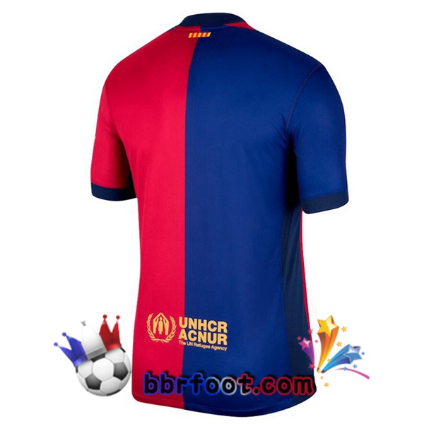 Maillot Foot FC Barcelone Domicile Spotify Bleu Rouge 2024/2025