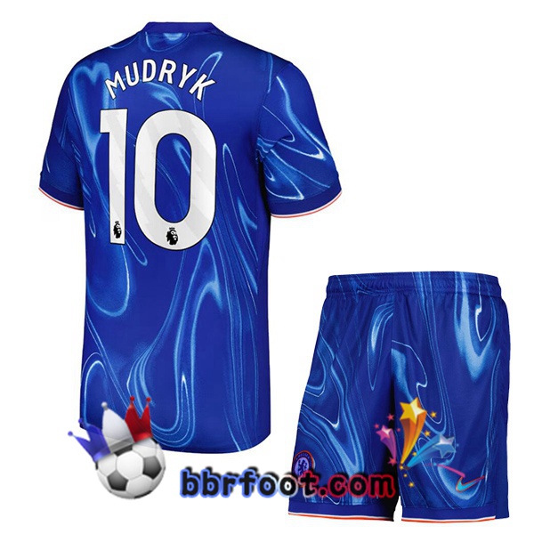 Maillot Foot FC Chelsea (Mudryk 10) Enfant Domicile Bleu 2024/2025