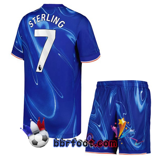 Maillot Foot FC Chelsea (Sterling 7) Enfant Domicile Bleu 2024/2025