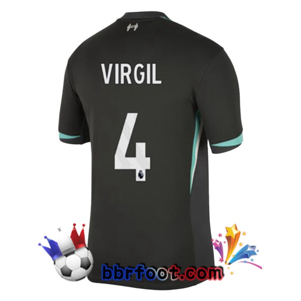 Maillot Foot FC Liverpool (VIRGIL 4) Exterieur Noir 2024/2025
