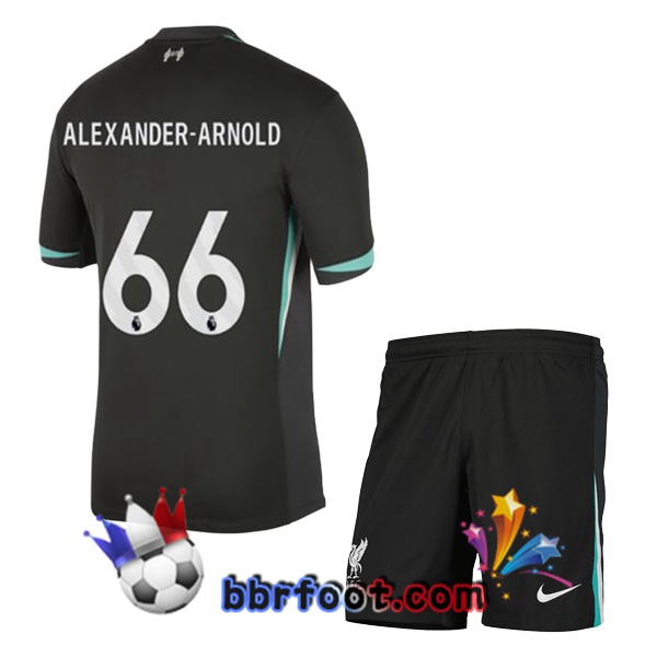 Maillot Foot FC Liverpool (ALEXANDER-ARNOLD 66) Enfant Exterieur Noir 2024/2025