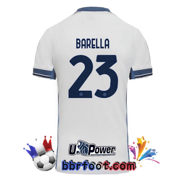Maillot Foot Inter Milan (BARELLA 23) Exterieur Blanc 2024/2025