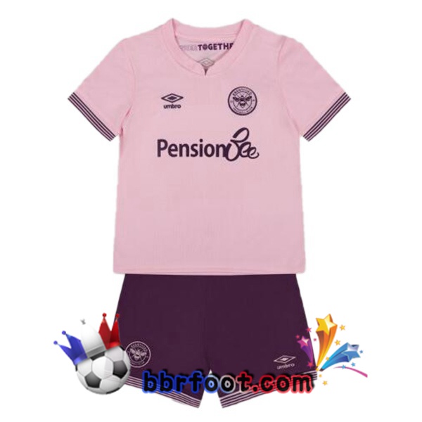 Maillot Foot Brentford FC Enfant Exterieur Rose 2024/2025