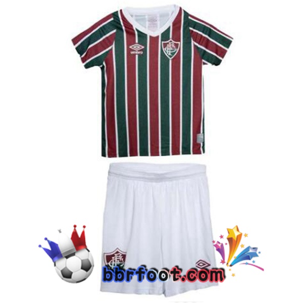 Maillot Foot Fluminense Enfant Domicile Rouge Vert 2024/2025