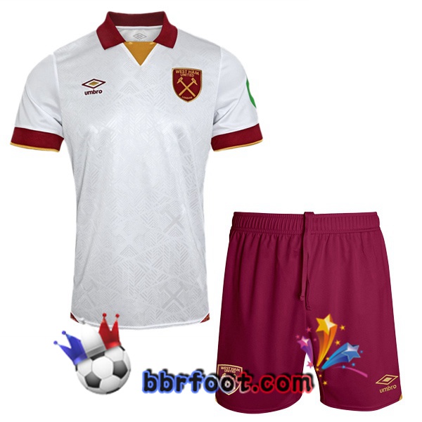 Maillot Foot West Ham United Enfant Third Blanc 2024/2025