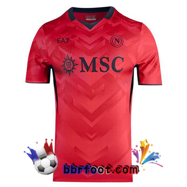 Maillot Foot SSC Naples Gardien de but Rouge 2024/2025