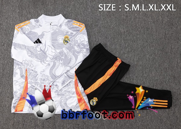 Survetement Foot Real Madrid Blanc 2024/2025