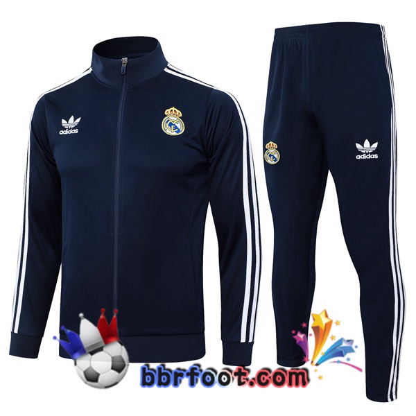 Survetement Foot - Veste Real Madrid Bleu Royal 2024/2025 Survetement Foot - Veste Real Madrid Bleu Royal 2024/2025