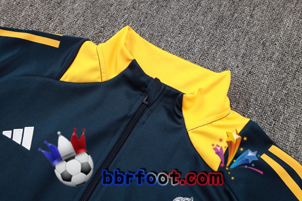 Survetement Foot - Veste Real Madrid Bleu Royal Jaune 2024/2025