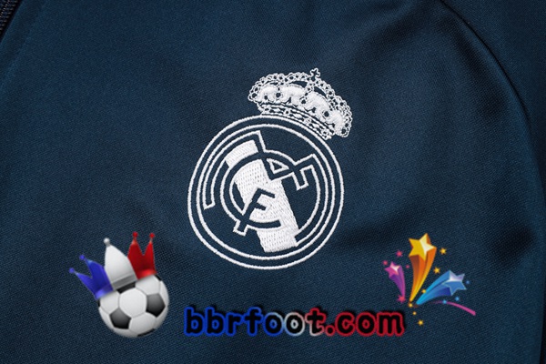 Survetement Foot - Veste Real Madrid Bleu Royal Jaune 2024/2025