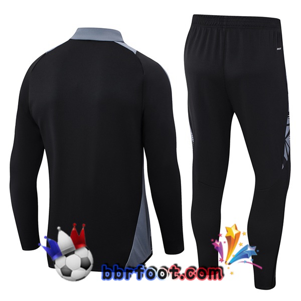 Survetement Foot - Veste Algerie Noir 2024/2025