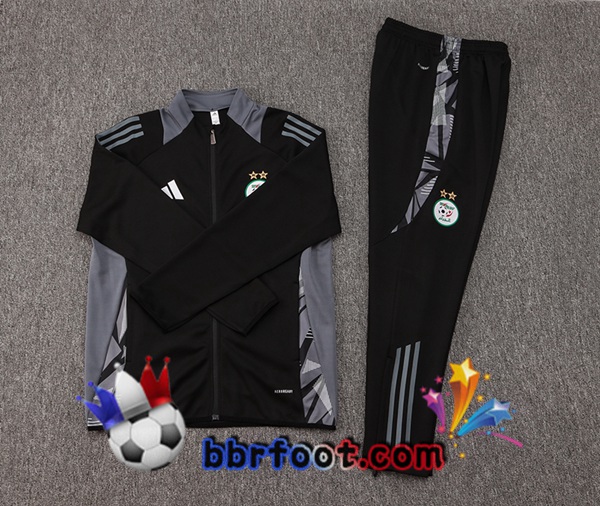 Survetement Foot - Veste Algerie Noir 2024/2025