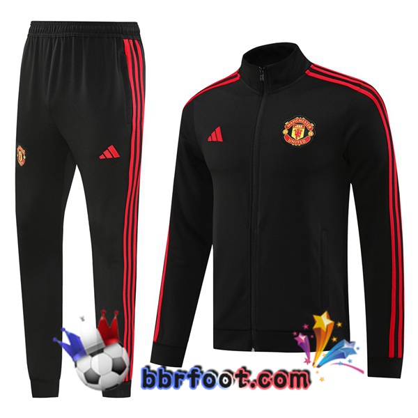 Survetement Foot - Veste Manchester United Noir 2024/2025