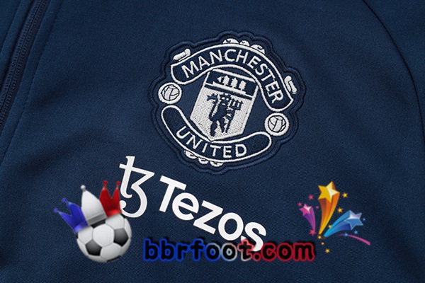 Survetement Foot - Veste Manchester United Bleu Royal 2024/2025