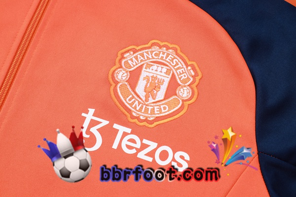 Survetement Foot - Veste Manchester United Orange 2024/2025
