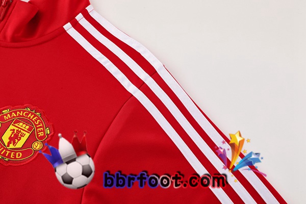 Survetement Foot - Veste Manchester United Rouge 2024/2025