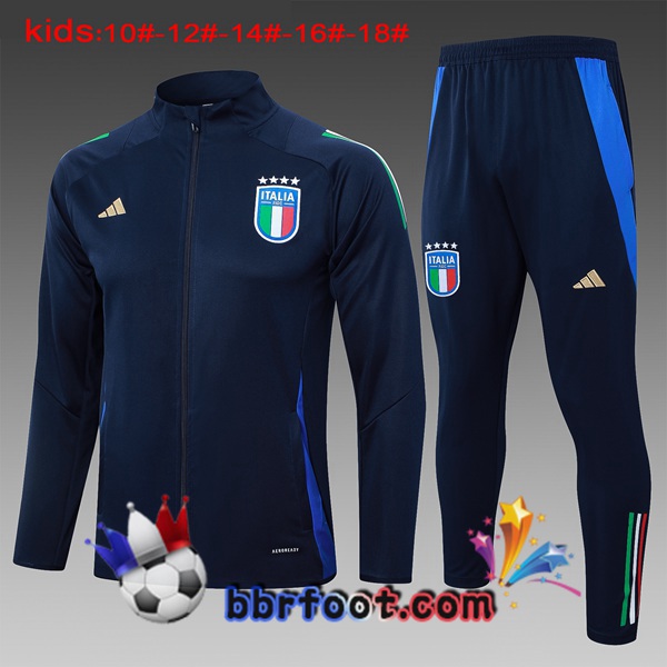 Survetement Foot - Veste Italie Enfant Bleu Royal 2024/2025