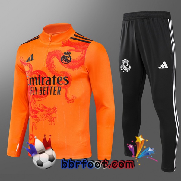 Survetement Foot Real Madrid Enfant Orange 2024/2025