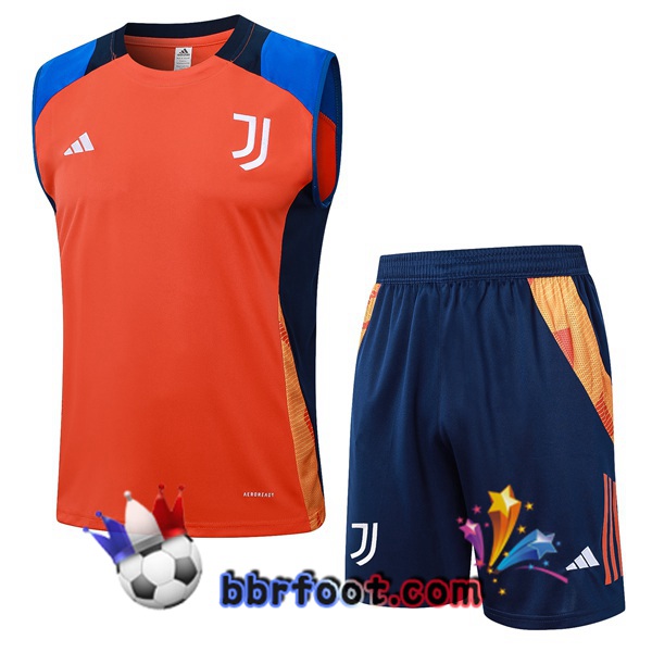 Gilet Foot Juventus + Shorts Orange 2024/2025
