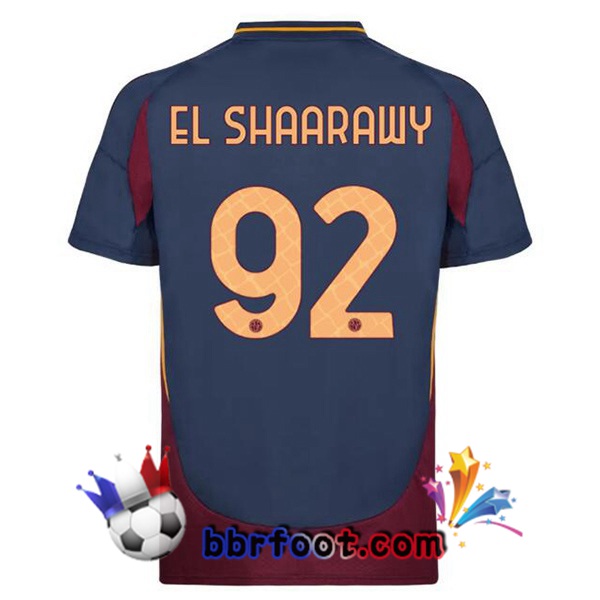 Maillot Foot AS Roma (EL SHAARAWY 92) Third Bleu Royal 2024/2025