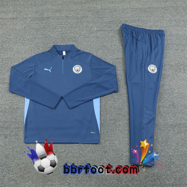 Survetement Foot Manchester City Bleu Royal 2024/2025