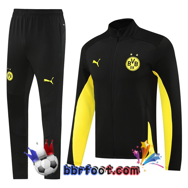 Survetement Foot - Veste Dortmund BVB Noir 2024/2025