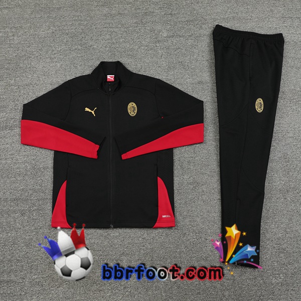 Survetement Foot - Veste AC Milan Noir 2024/2025
