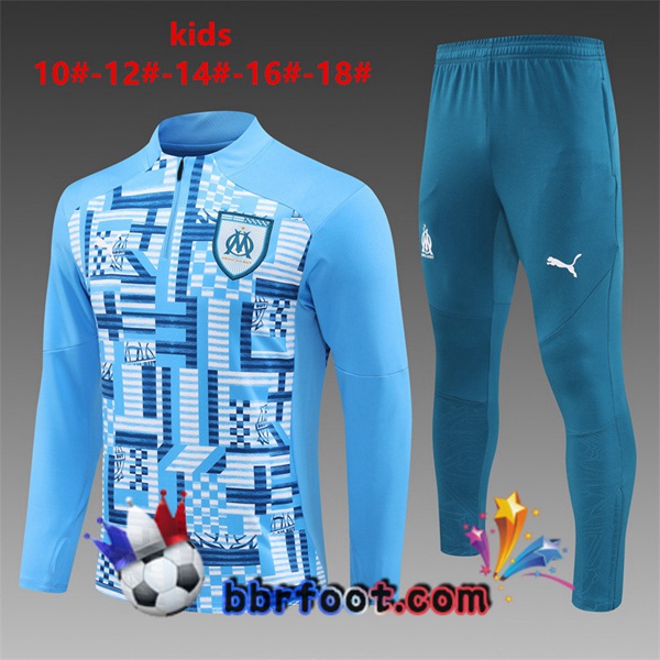 Survetement Foot Marseille OM Enfant Bleu 2024/2025