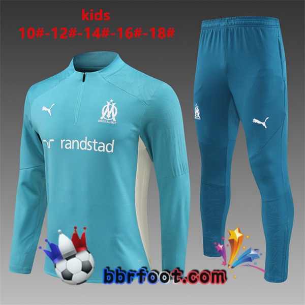 Survetement Foot Marseille OM Enfant Bleu 2024/2025