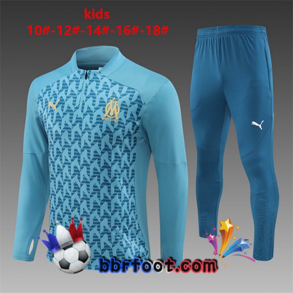 Survetement Foot Marseille OM Enfant Bleu 2024/2025