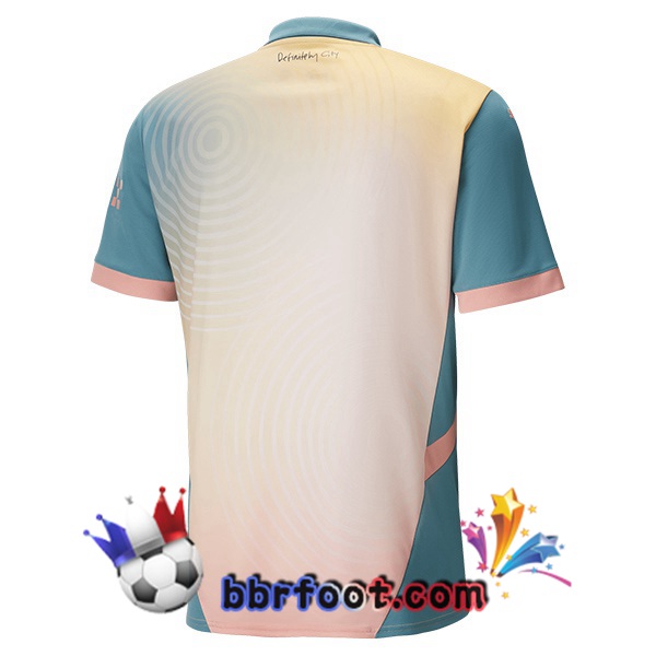 Maillot Foot Manchester City Definitely City Jaune Bleu 2024/2025