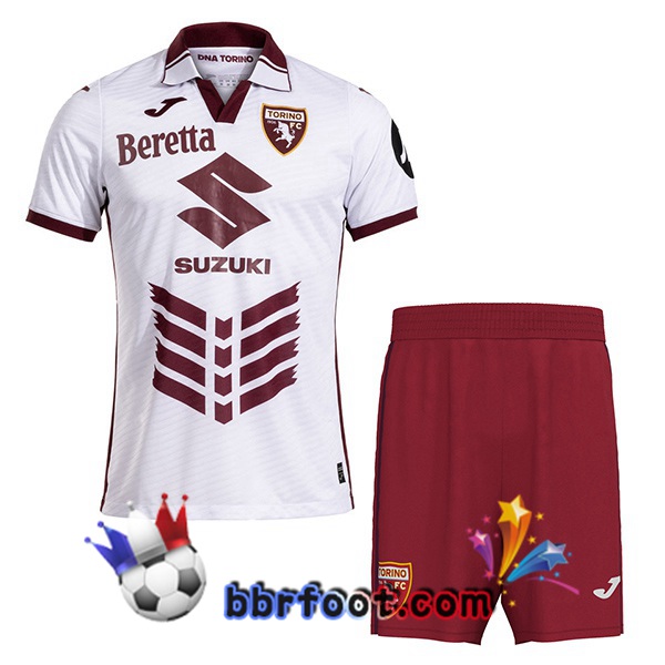 Maillot Foot Torino FC Enfant Exterieur Blanc 2024/2025
