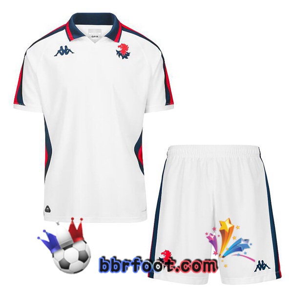 Maillot Foot Genoa CFC Enfant Exterieur Blanc 2024/2025 Maillot Foot Genoa CFC Enfant Exterieur Blanc 2024/2025