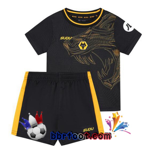 Maillot Foot Wolves Enfant Exterieur Noir 2024/2025