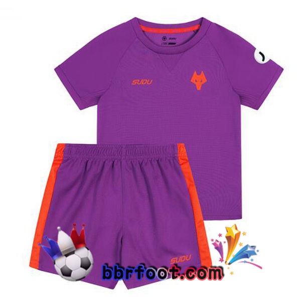 Maillot Foot Wolves Enfant Third Pourpre 2024/2025