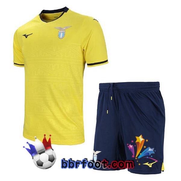 Maillot Foot SS Lazio Enfant Exterieur Jaune 2024/2025