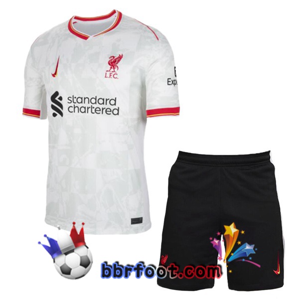Maillot Foot FC Liverpool Enfant Third Blanc 2024/2025