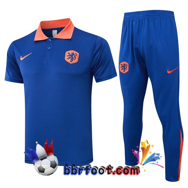 Polo Foot Paesi Bassi + Pantalon Bleu 2024/2025