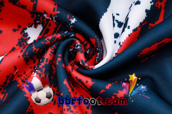 Survetement Foot - Veste Paris PSG Bleu Royal Rouge 2024/2025