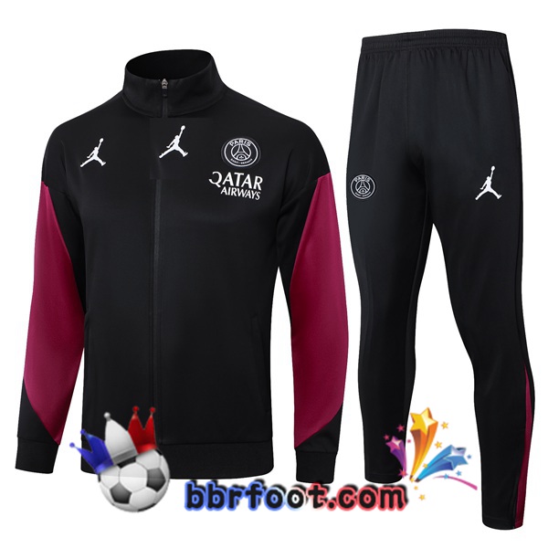Survetement Foot - Veste Paris PSG Noir 2024/2025