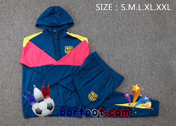 Survetement Foot - Coupe Vent FC Barcelone Bleu Royal 2024/2025