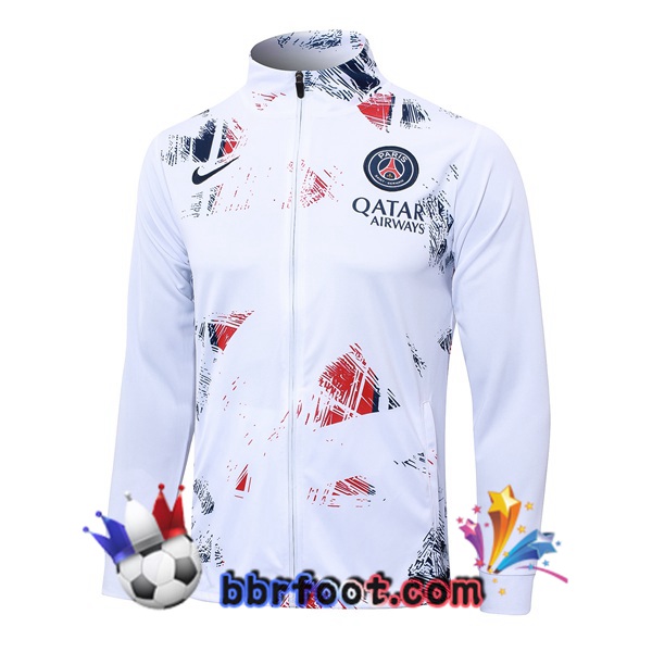 Veste Foot Paris PSG Blanc 2024/2025