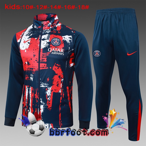Survetement Foot - Veste Paris PSG Enfant Bleu Royal 2024/2025