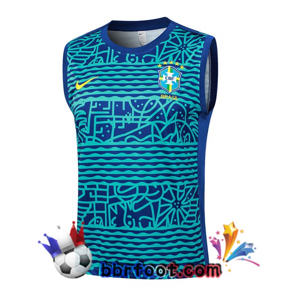 Gilet Foot Bresil Bleu 2024/2025
