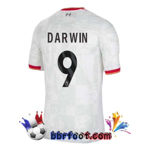 Maillot Foot FC Liverpool (DARWIN 9) Third Blanc 2024/2025