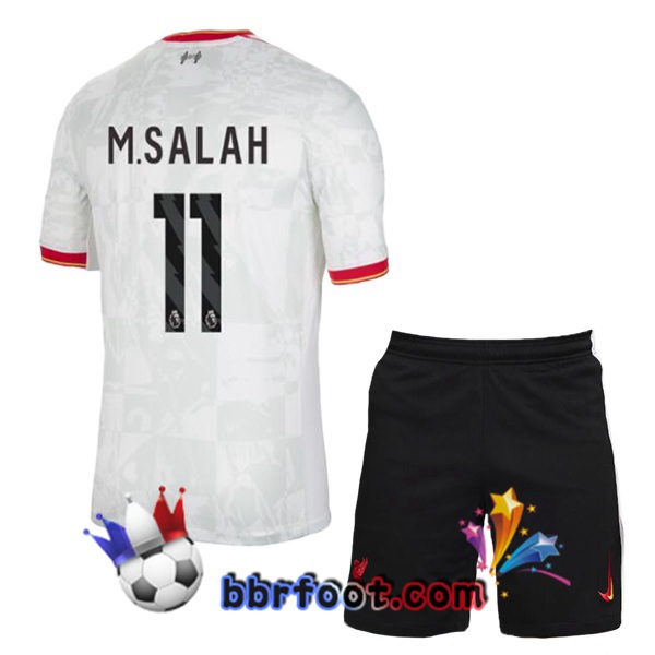 Maillot Foot FC Liverpool (M.SALAH 11) Enfant Third Blanc 2024/2025