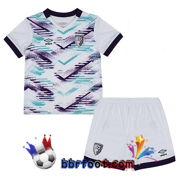 Maillot Foot AFC Bournemouth Enfant Exterieur Blanc 2024/2025
