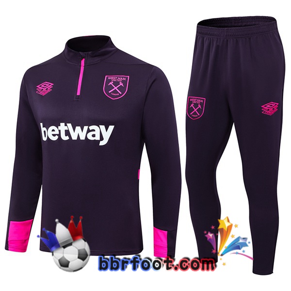 Survetement Foot West Ham United Pourpre 2024/2025