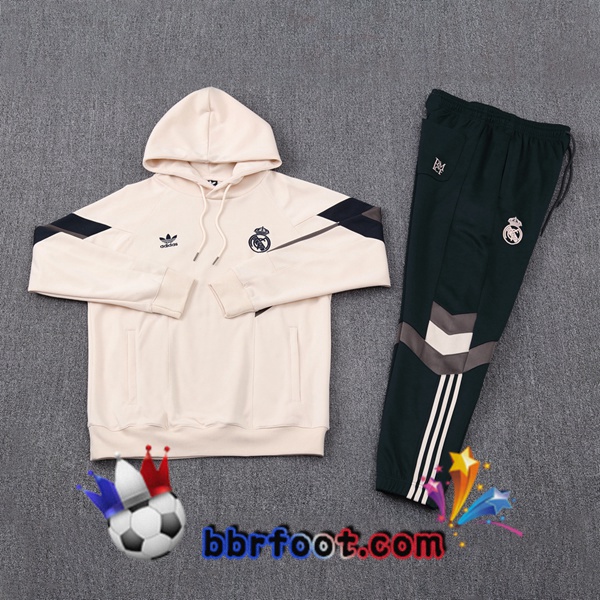 Survetement Foot - Sweat A Capuche Real Madrid Jaune 2025/2026